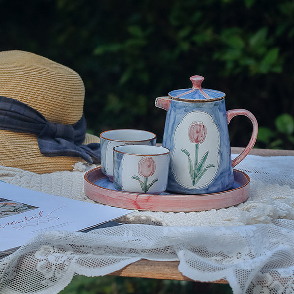 Mushroom Tea Set Hand Painted Personalised Tea Set for Wedding
