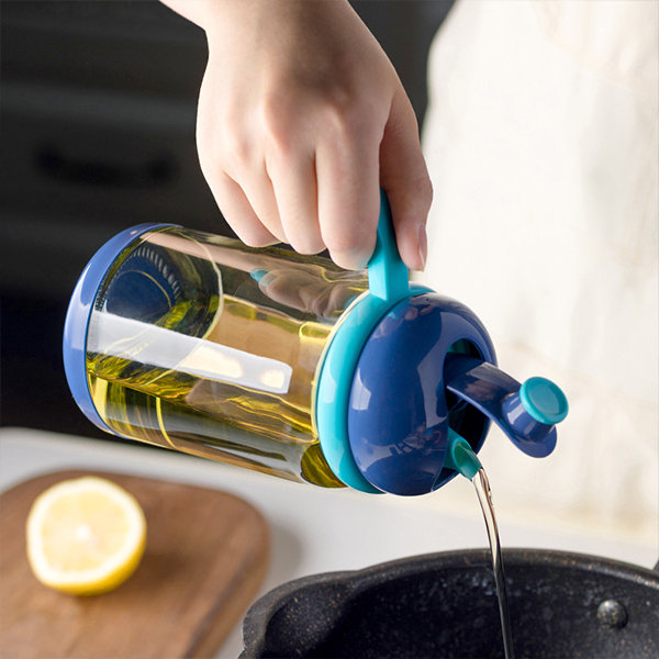 Oil Bottle Dispenser - Blue - Yellow - ApolloBox