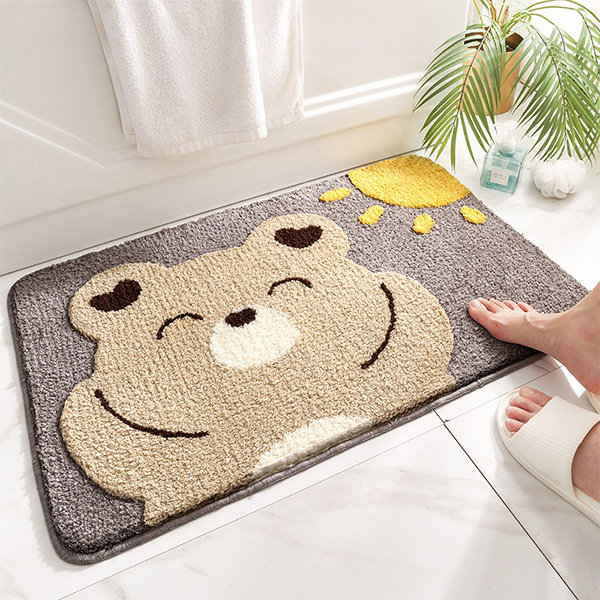 Ivanna Banana Dinosaur Thick Kids Baby Bathroom Shower Bath Mat Rug. Kids Bathroom Rug, Extra Soft Absorbent, Non Slip Bath Mat, Carpet for Tub