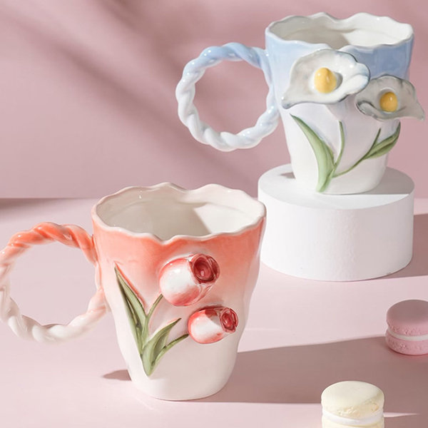 Floral Glass Mug from Apollo Box