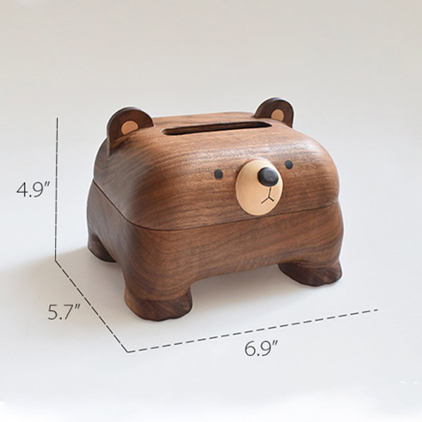 House Style TIssue Box - Black Walnut Wood - Cherry Wood - ApolloBox
