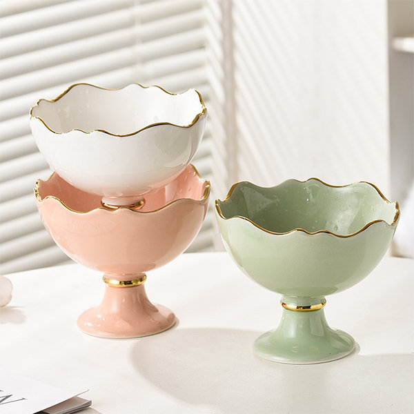 Floral Double-Eared Soup Bowls - Ceramic - Red - Green - 4 Colors from  Apollo Box
