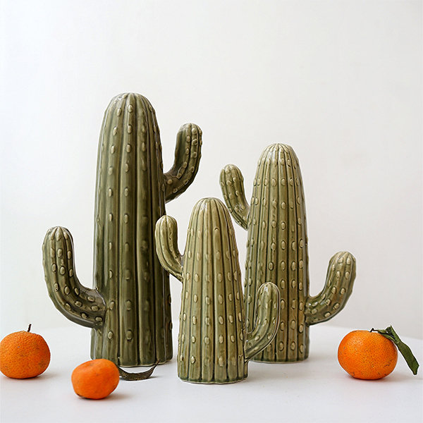 Cactus Decoration - Ceramic - Green - ApolloBox