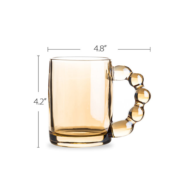 Double Wall Glass Cup With Logo on Side 350ml/11.8oz