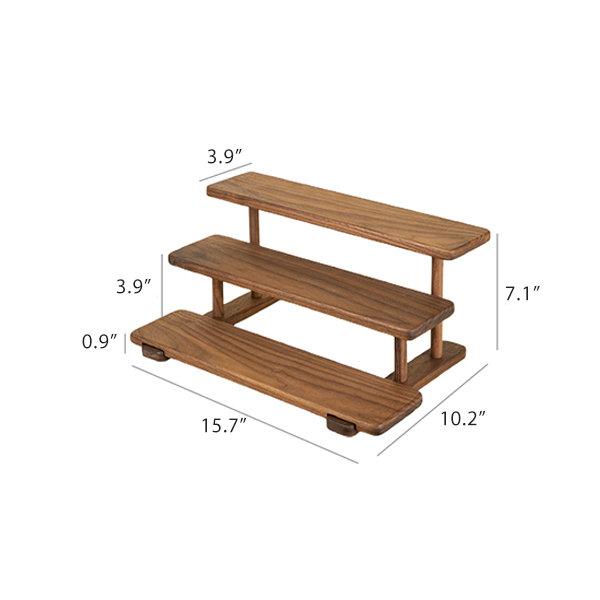 Wooden Storage Rack - Double Layers - Beech Wood - ApolloBox