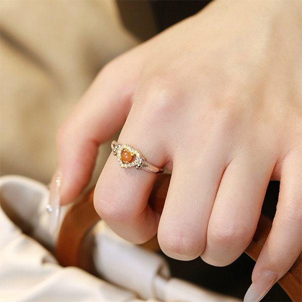 Homchy Heart-shaped Ring Women Index Finger Ring Fashion Couple Ring Set  Jewelry Gift - Walmart.com