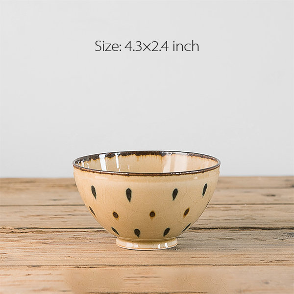 Japanese Handcrafted Ceramic Dotted Condiment Set