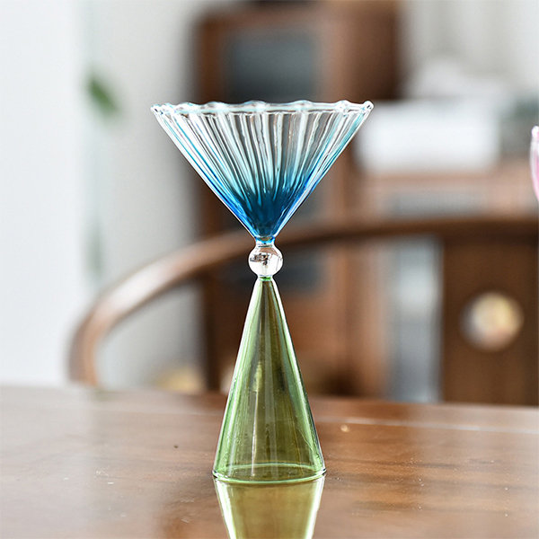 Bulb Cocktail Glass Set with Base - Cube and Tube - Creative Shape -  ApolloBox