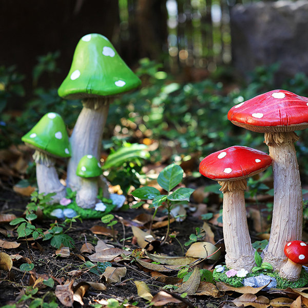 BESPORTBLE Mini Artificial Mushroom Decoration: Simulation Mushroom,  Emulation Mushroom Decorative, Fake Landscape Mushroom for Home Gardon 6Pcs
