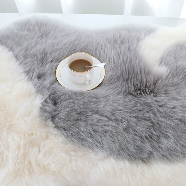 Faux Fur Blanket - Plush - White - Light Brown - 4 Colors - 2