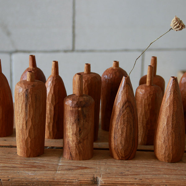 Wooden Vase - Teak Wood - 4 Patterns