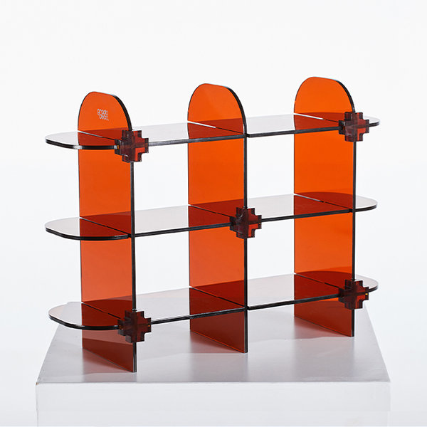 Acrylic Storage Rack - Desktop Organizer - Orange - ApolloBox