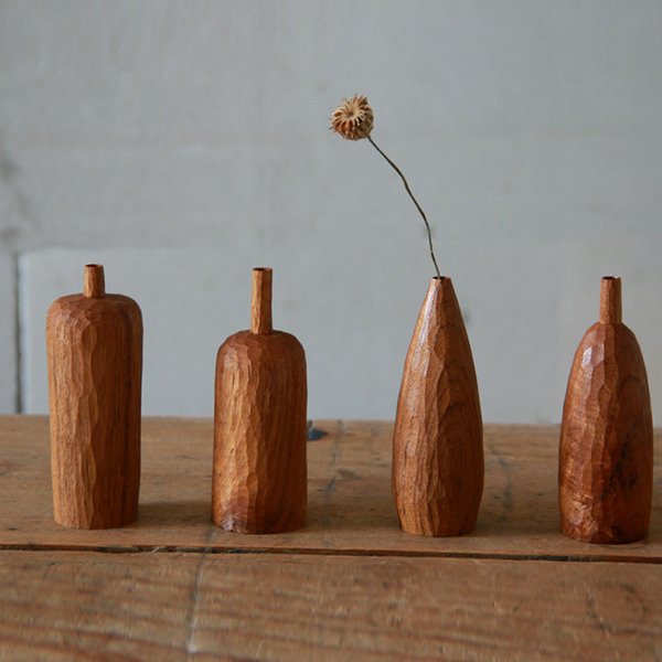 Wooden Vase - Teak Wood - 4 Patterns