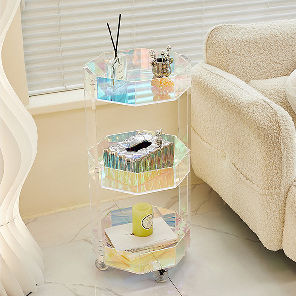 Iridescent Jewelry Storage Box- Acrylic - 3 Tiers from Apollo Box