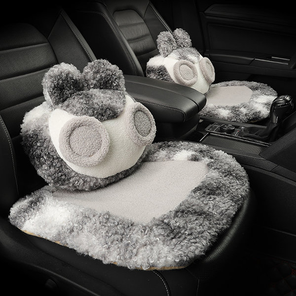 Cute Car Seat Pillow - Polyester - Light Gray - Dark Gray - 6 Colors -  ApolloBox