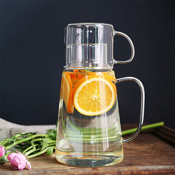 Spacmirrors Water Carafe Creative Cold Kettle Set Ceramic Water Pitcher  with Faucet High Temperature Resistant Kettle for Tea Juice Hot and Cold
