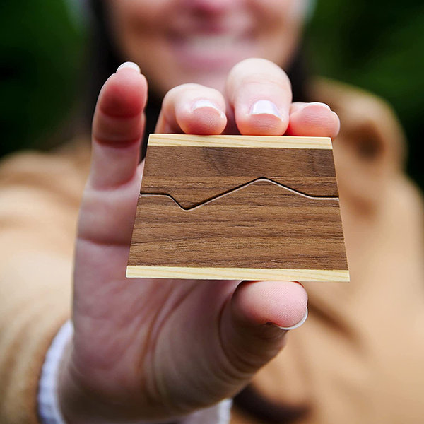 Mountain Inspired Ring Box - Wood