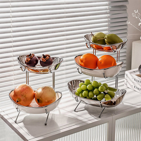 Modern 3-Tiered Fruit Bowl in Ceramic