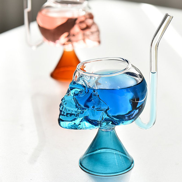 Creative Glass With Straw - Blue - Green - 4 Colors from Apollo Box