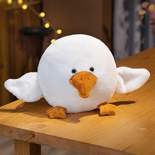 Stuffed Goose Toy - Plush - Yellow - White - ApolloBox