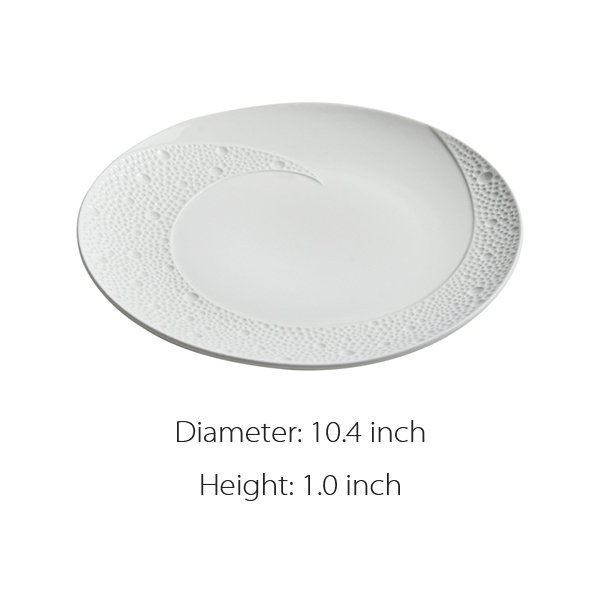 MOON Assiette plate blanc