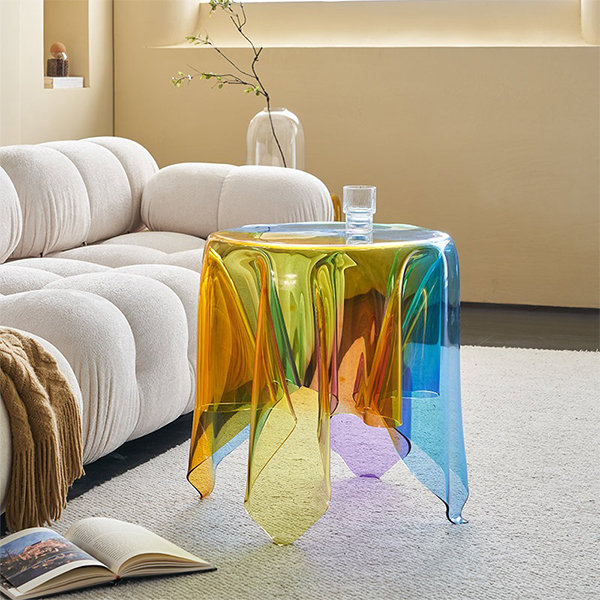 Iridescent Side Table - Acrylic - 2 Sizes - 1ST Missing Piece