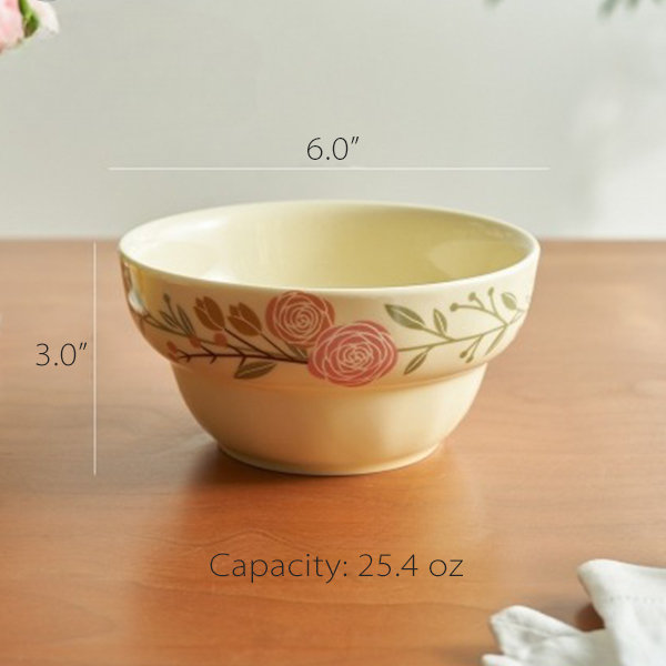 Foral Pattern Round Bowl and Plate - Ceramic - Underglaze Design from  Apollo Box