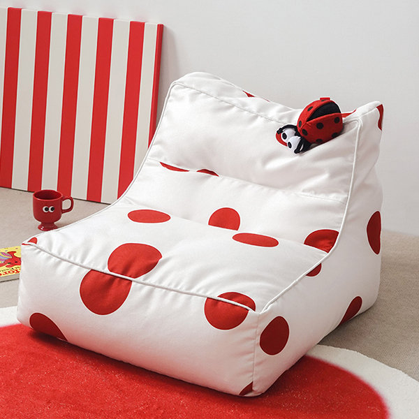 Polka Dot Bean Bag Chair - Ladybird - Colorful - Red
