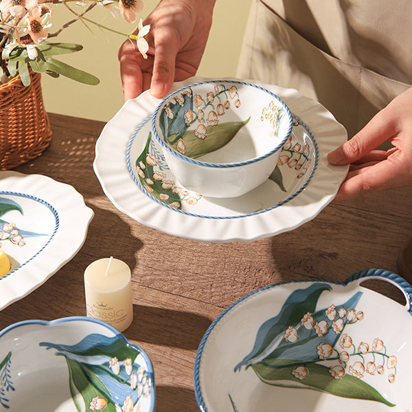 Lily Of The Valley Ceramic Tableware - Bowl - Plate