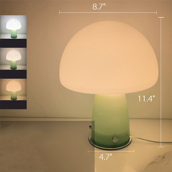 Mushroom Table Lamp - Glass - Metal - Blue - Green - Orange from Apollo Box