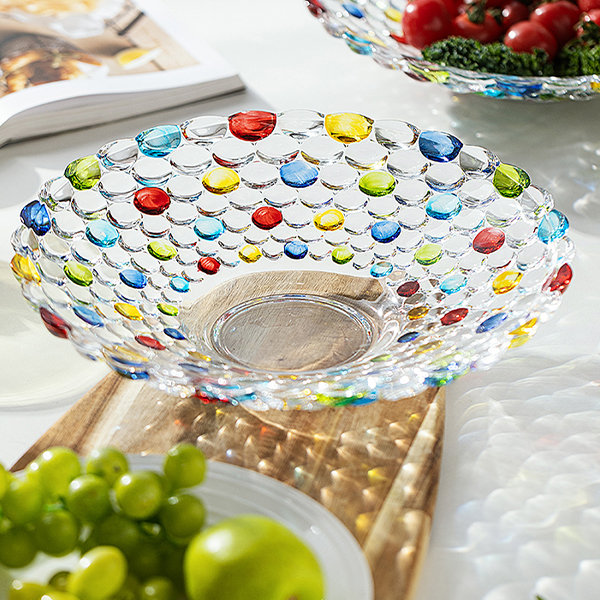 Wholesale Color Creative Glass Bowls Raindrop Fruit Bowl Kitchen
