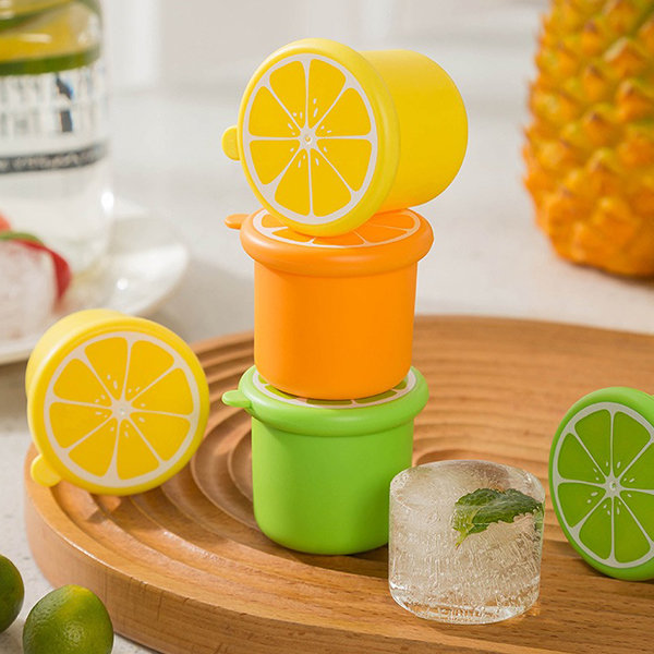 Fruit Ice Molds - Green - Orange - Yellow - Set Of 3