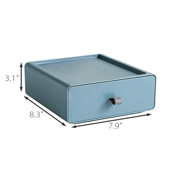 Stackable Storage Drawer Organizer - Green - Blue - 8 Colors - ApolloBox