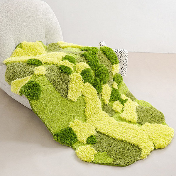 Moss Shaped Rug - Polyester - Light Green - Dark Green from Apollo Box