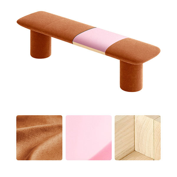 Home Use Bench - PU Leather - Wood - Red - Yellow - 4 Colors