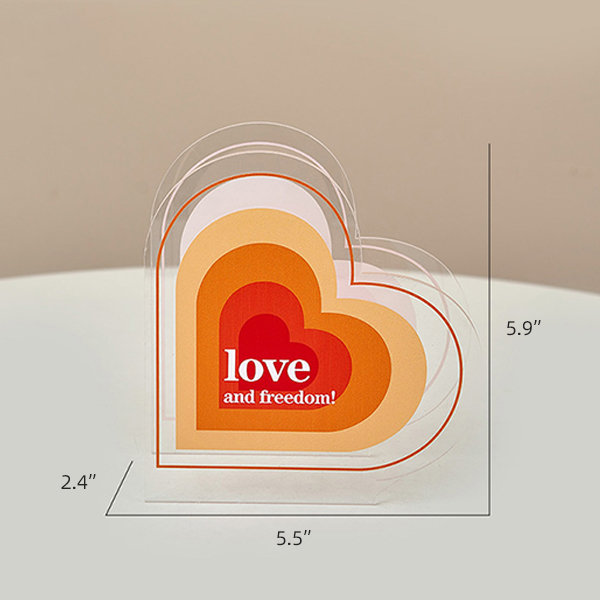 Heart-Shaped Desk Organizer - Acrylic - ApolloBox