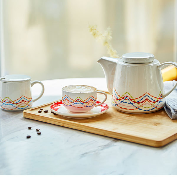 Tea Set And Coffee Cup Saucer - Ceramic - Mug - Cup - Kettle