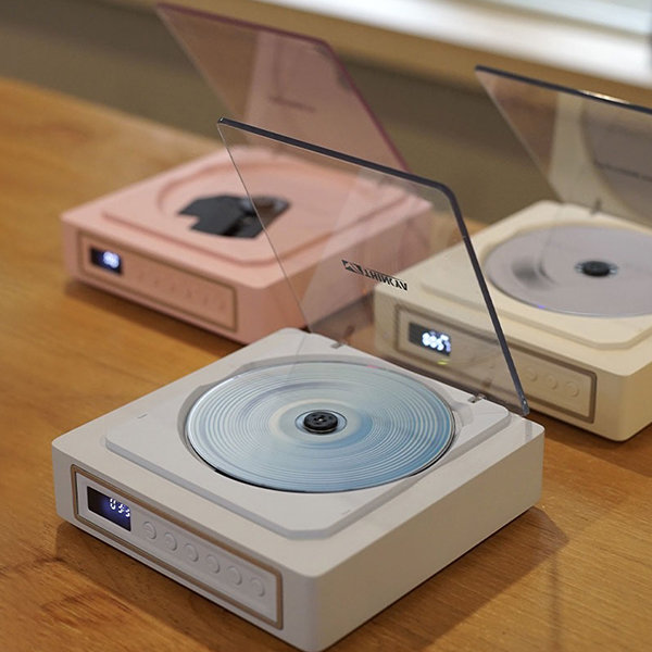 Nostalgic Music CD Player - Bluetooth - USB - White - Pink - 4 Colors -  ApolloBox