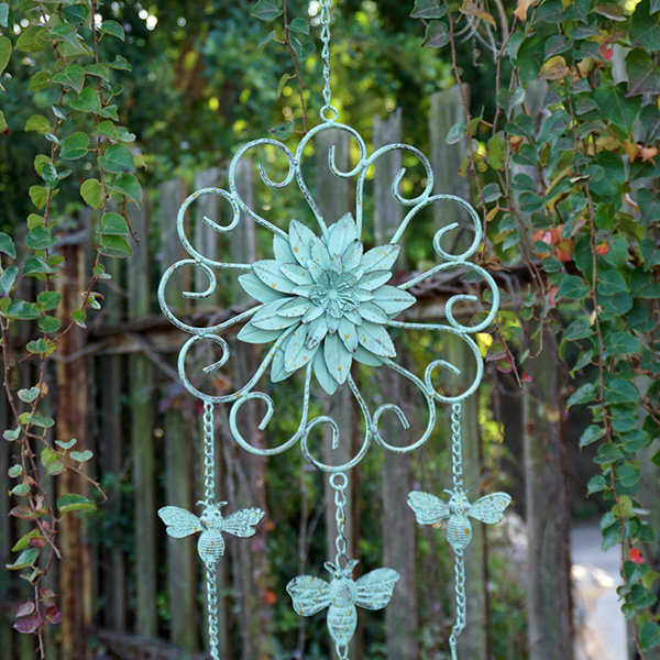 Retro Wind Chime - Iron - Butterfly - Flower - ApolloBox