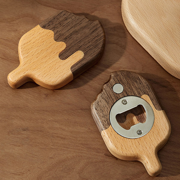 Fun Bottle Opener - Wood - Biscuit - Cheese - Practical - ApolloBox