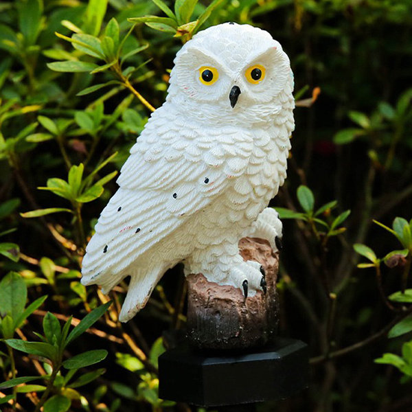Creative Bird Solar Garden Light - Resin - Owl - Parrot - 4 Patterns