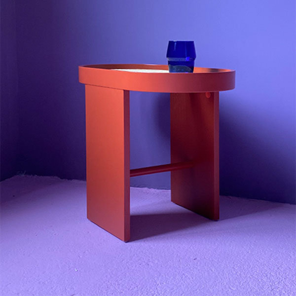 Retro Wicker Side Table - Fiberboard -2 Colors