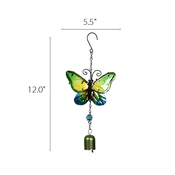 Retro Wind Chime - Iron - Butterfly - Flower - ApolloBox