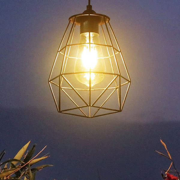 Table Lamp Metal Cage Lantern Battery Powered Lamps with LED Edsion Style  Bulb 2Pcs Diamond Shape for Indoor Home Decor - AliExpress