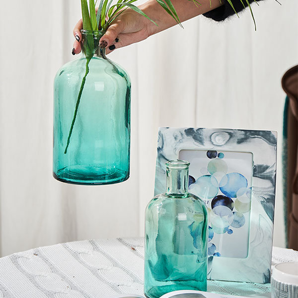 Nordic Style Vase - Glass - Cyan - 2 Sizes
