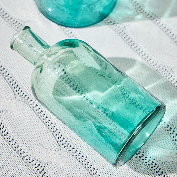Nordic Style Vase - Glass - Cyan - 2 Sizes