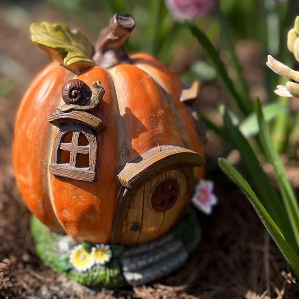 Solar Powered Pumpkin Decor - Resin - ApolloBox