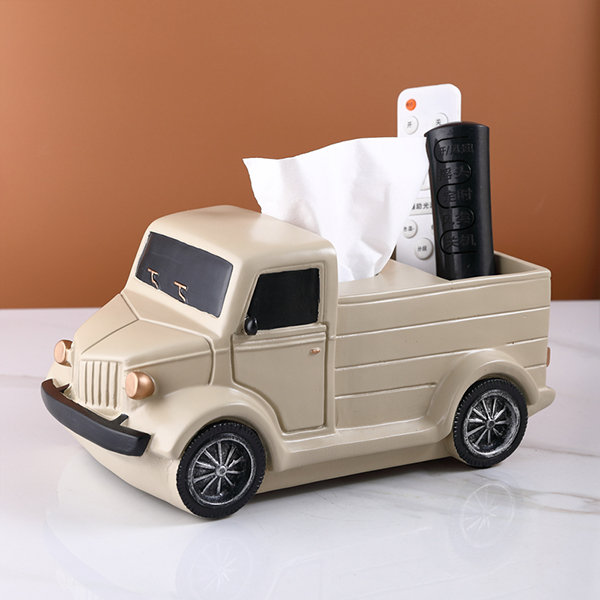 Car Shaped Tissue Box - Resin - Green - White - 4 Colors - ApolloBox