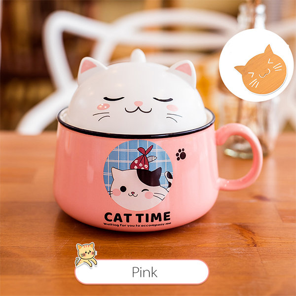 Kawaii Cat Japanese Ramen Noodle Bowl with Lid – The Kawaii Shoppu