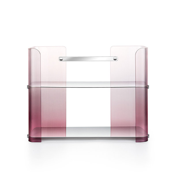 Modern Storage Box - Acrylic - Stainless Steel - Blue - Pink from Apollo Box